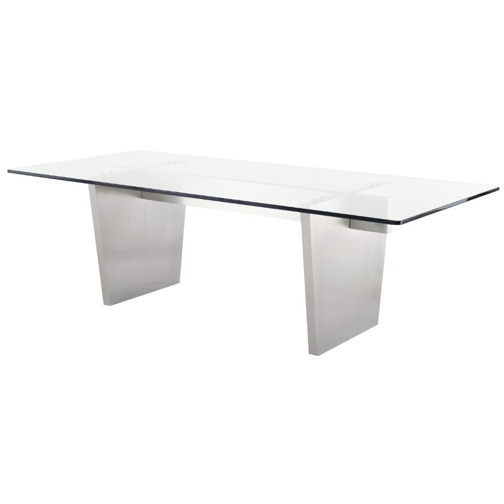 Nuevo HGNA437 AIDEN DINING TABLE in GLASS